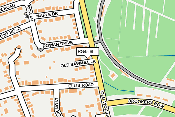 RG45 6LL map - OS OpenMap – Local (Ordnance Survey)