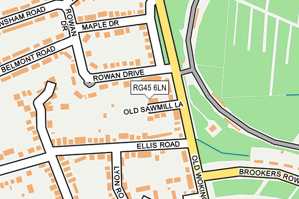 RG45 6LN map - OS OpenMap – Local (Ordnance Survey)