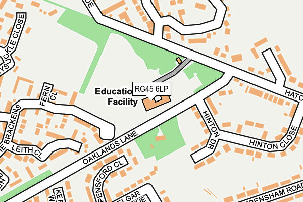 RG45 6LP map - OS OpenMap – Local (Ordnance Survey)