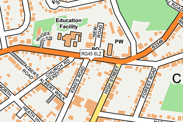 RG45 6LZ map - OS OpenMap – Local (Ordnance Survey)