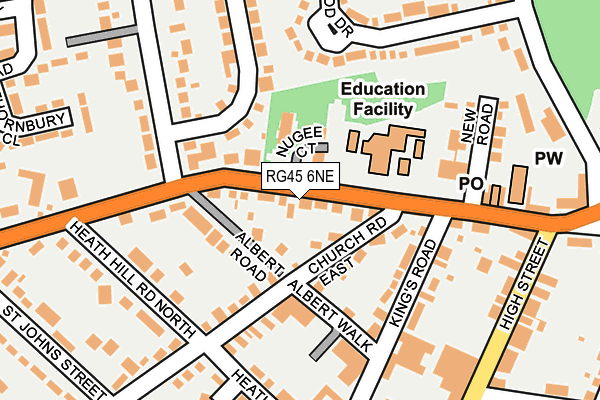 RG45 6NE map - OS OpenMap – Local (Ordnance Survey)