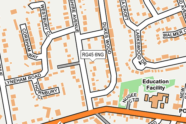 RG45 6NG map - OS OpenMap – Local (Ordnance Survey)