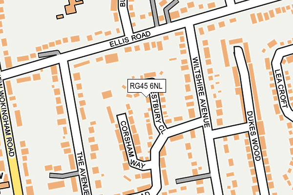 RG45 6NL map - OS OpenMap – Local (Ordnance Survey)