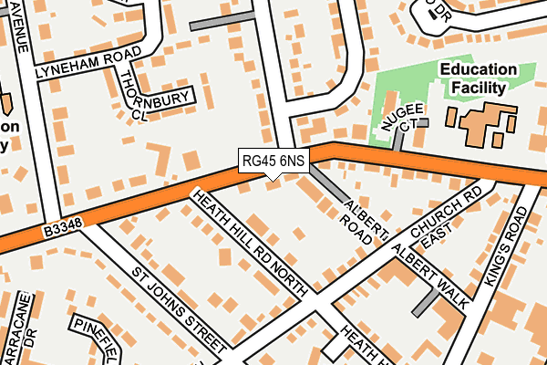 RG45 6NS map - OS OpenMap – Local (Ordnance Survey)
