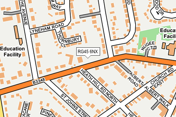 RG45 6NX map - OS OpenMap – Local (Ordnance Survey)