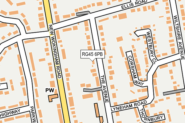 RG45 6PB map - OS OpenMap – Local (Ordnance Survey)