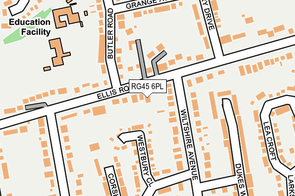 RG45 6PL map - OS OpenMap – Local (Ordnance Survey)