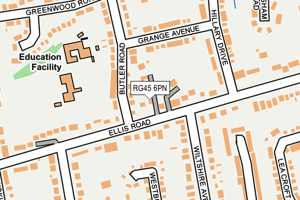 RG45 6PN map - OS OpenMap – Local (Ordnance Survey)