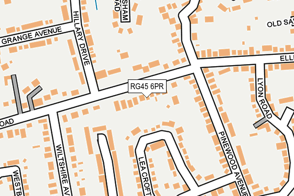 RG45 6PR map - OS OpenMap – Local (Ordnance Survey)