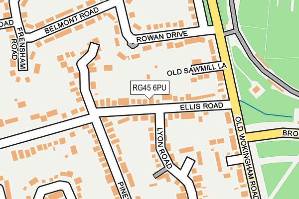 RG45 6PU map - OS OpenMap – Local (Ordnance Survey)