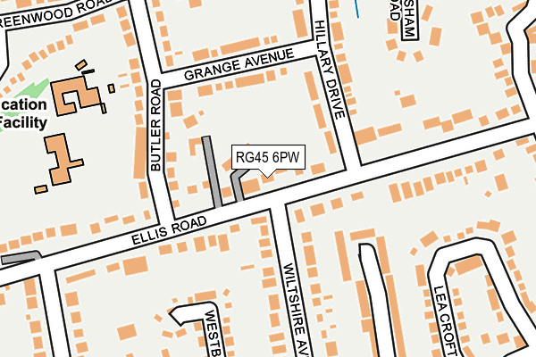 RG45 6PW map - OS OpenMap – Local (Ordnance Survey)