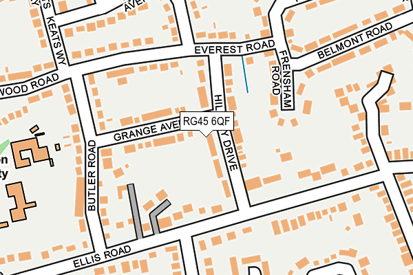 RG45 6QF map - OS OpenMap – Local (Ordnance Survey)
