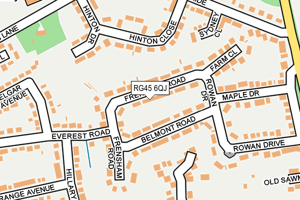RG45 6QJ map - OS OpenMap – Local (Ordnance Survey)