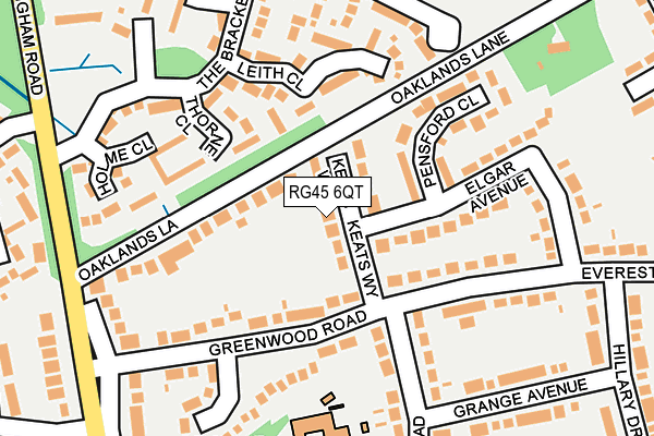 RG45 6QT map - OS OpenMap – Local (Ordnance Survey)