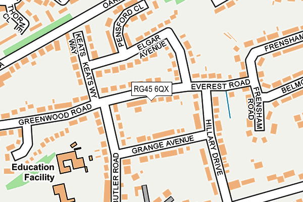 RG45 6QX map - OS OpenMap – Local (Ordnance Survey)