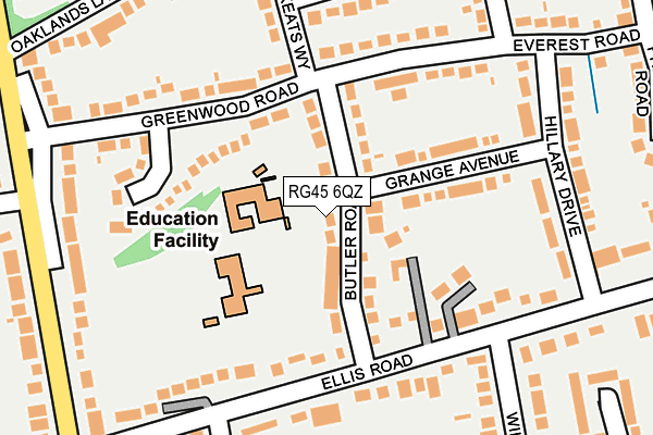 RG45 6QZ map - OS OpenMap – Local (Ordnance Survey)