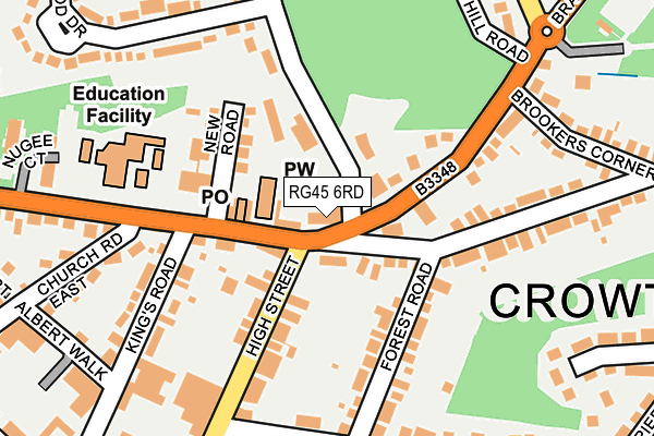 RG45 6RD map - OS OpenMap – Local (Ordnance Survey)