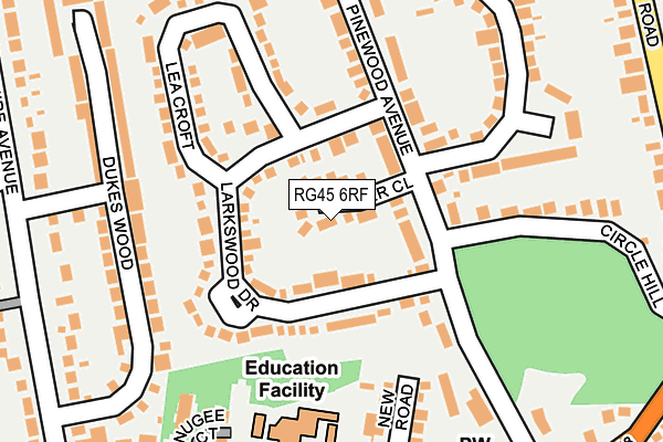 RG45 6RF map - OS OpenMap – Local (Ordnance Survey)