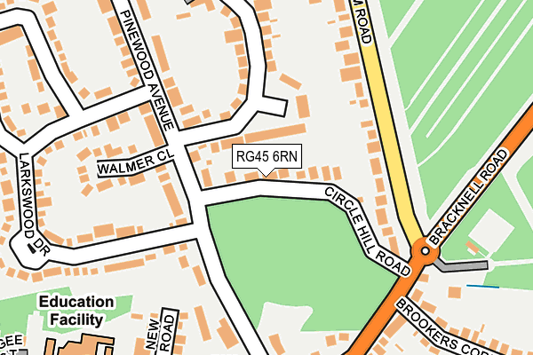 RG45 6RN map - OS OpenMap – Local (Ordnance Survey)