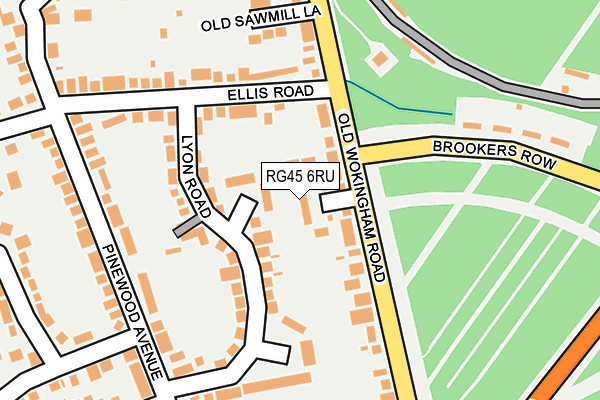 RG45 6RU map - OS OpenMap – Local (Ordnance Survey)