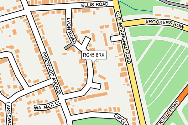 RG45 6RX map - OS OpenMap – Local (Ordnance Survey)