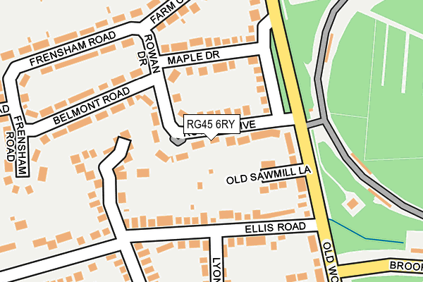 RG45 6RY map - OS OpenMap – Local (Ordnance Survey)