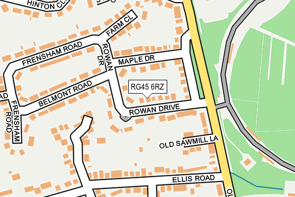 RG45 6RZ map - OS OpenMap – Local (Ordnance Survey)