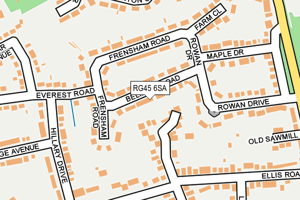 RG45 6SA map - OS OpenMap – Local (Ordnance Survey)