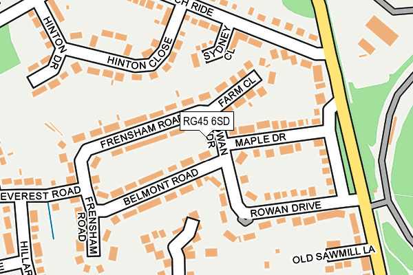 RG45 6SD map - OS OpenMap – Local (Ordnance Survey)