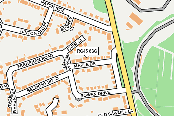 RG45 6SG map - OS OpenMap – Local (Ordnance Survey)
