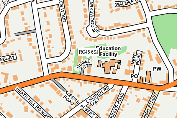 RG45 6SJ map - OS OpenMap – Local (Ordnance Survey)