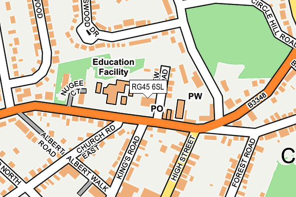 RG45 6SL map - OS OpenMap – Local (Ordnance Survey)