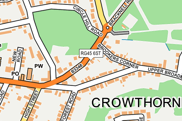 Map of CROWTHORNE CONSULTING LIMITED at local scale