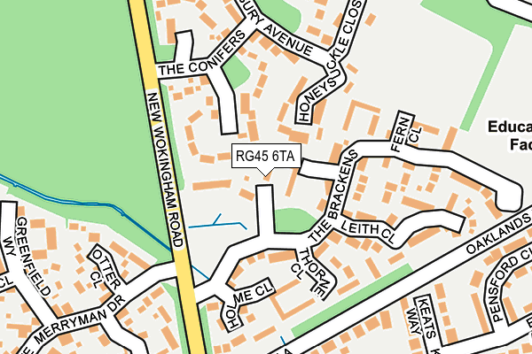 RG45 6TA map - OS OpenMap – Local (Ordnance Survey)