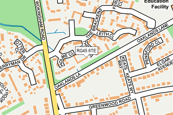 RG45 6TE map - OS OpenMap – Local (Ordnance Survey)