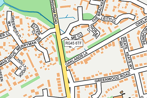 RG45 6TF map - OS OpenMap – Local (Ordnance Survey)