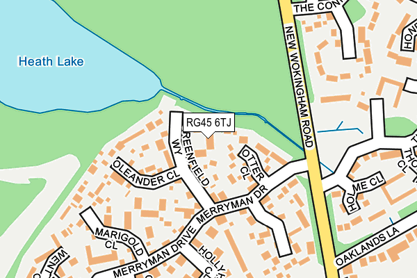 RG45 6TJ map - OS OpenMap – Local (Ordnance Survey)