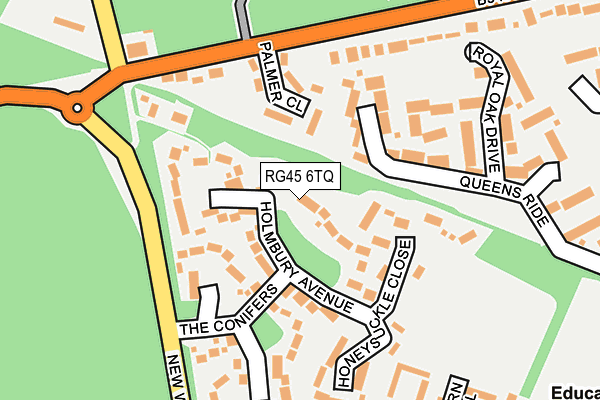 RG45 6TQ map - OS OpenMap – Local (Ordnance Survey)
