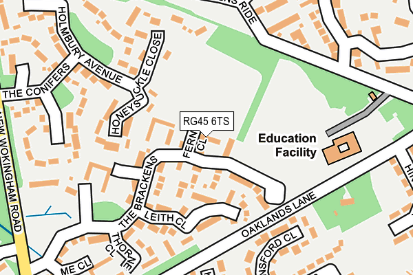 RG45 6TS map - OS OpenMap – Local (Ordnance Survey)