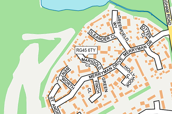 RG45 6TY map - OS OpenMap – Local (Ordnance Survey)
