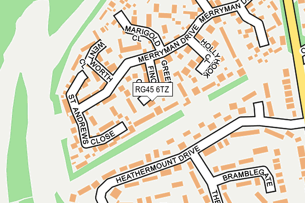 RG45 6TZ map - OS OpenMap – Local (Ordnance Survey)