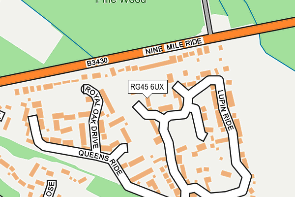 RG45 6UX map - OS OpenMap – Local (Ordnance Survey)