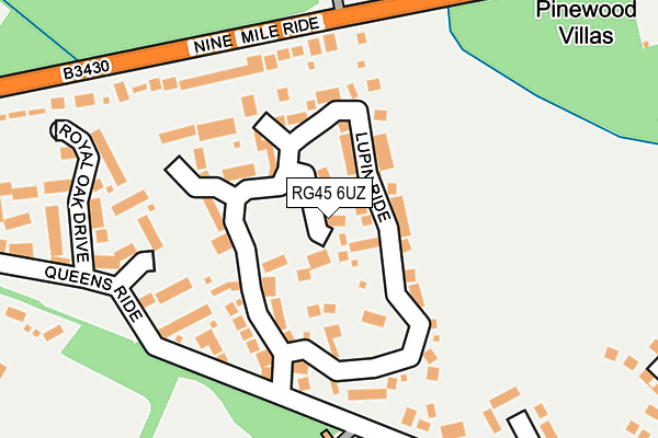 RG45 6UZ map - OS OpenMap – Local (Ordnance Survey)