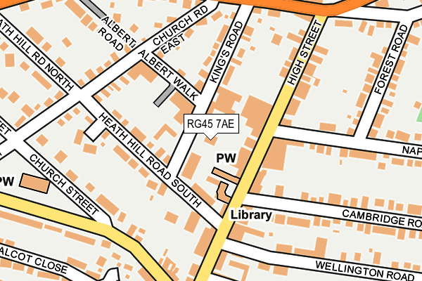 RG45 7AE map - OS OpenMap – Local (Ordnance Survey)