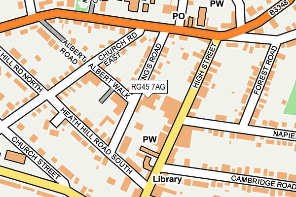 RG45 7AG map - OS OpenMap – Local (Ordnance Survey)