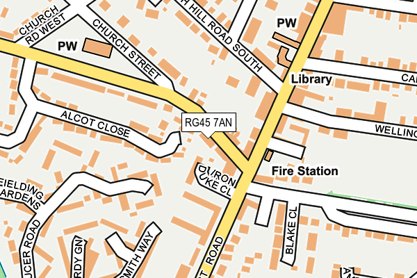 RG45 7AN map - OS OpenMap – Local (Ordnance Survey)