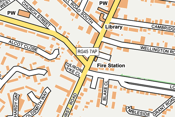 RG45 7AP map - OS OpenMap – Local (Ordnance Survey)