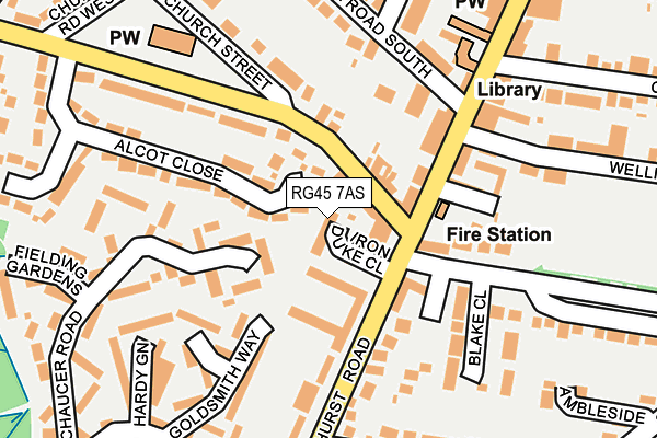 RG45 7AS map - OS OpenMap – Local (Ordnance Survey)