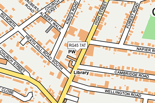 RG45 7AT map - OS OpenMap – Local (Ordnance Survey)