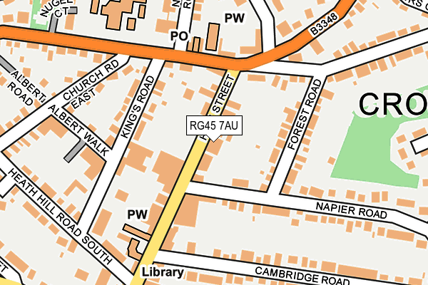 RG45 7AU map - OS OpenMap – Local (Ordnance Survey)
